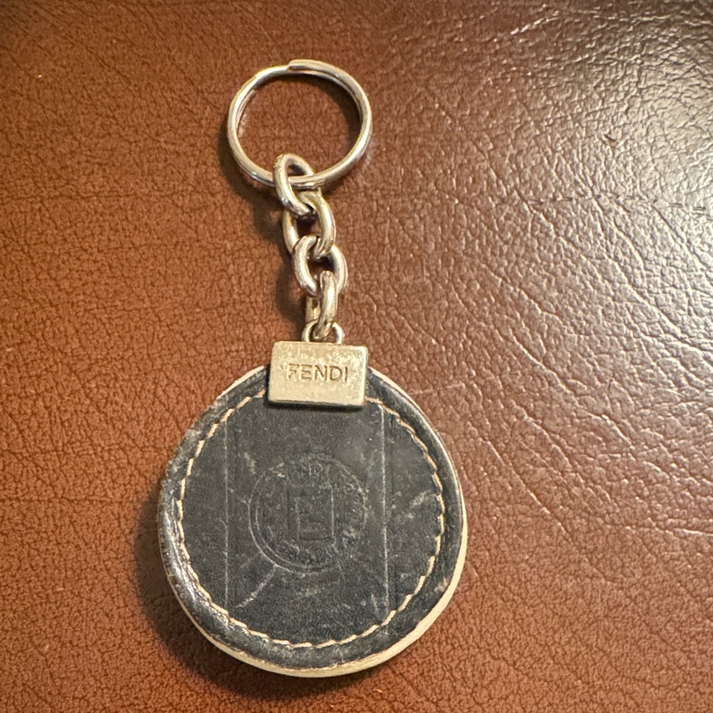 Fendi Black and Silver Key Holder